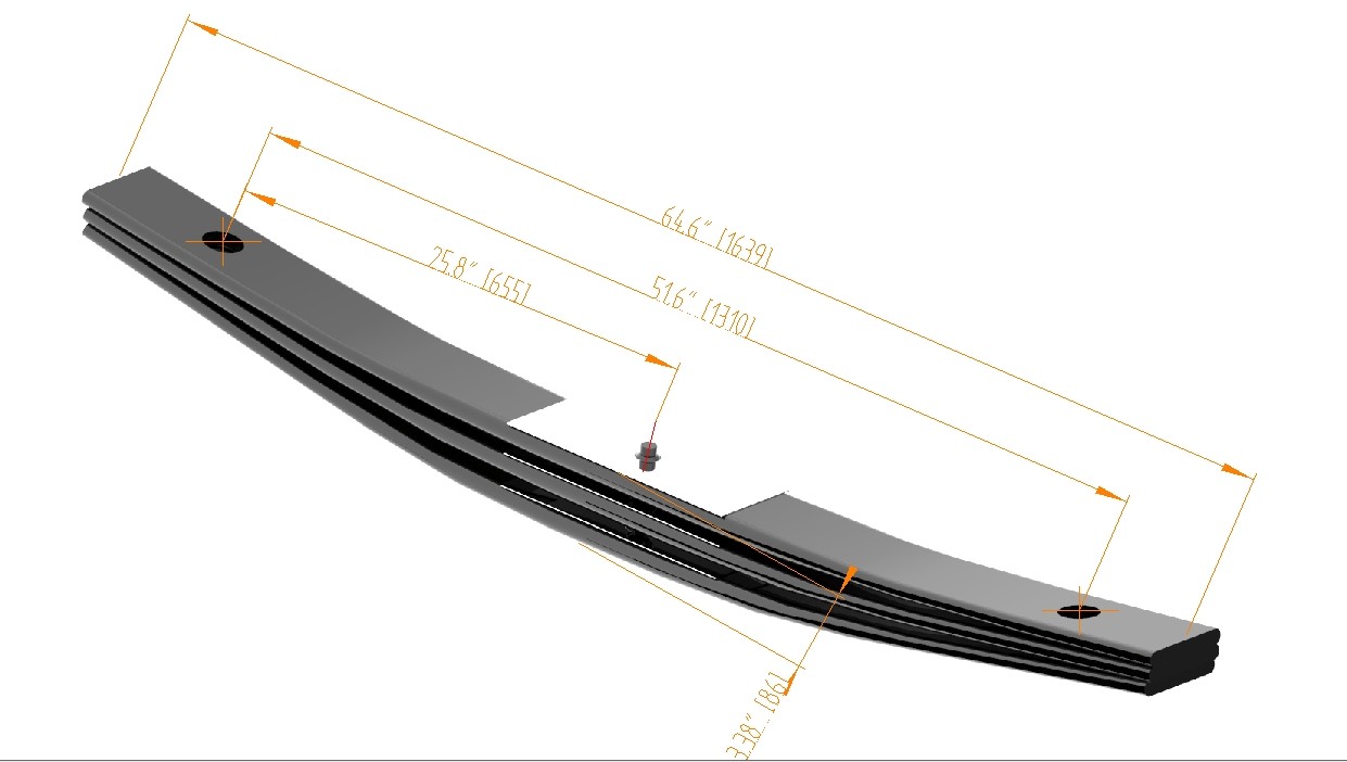 Custom 3 Leaf Spring For Suspension Parts 
