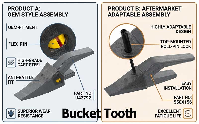 550156 Bucket Tooth and U43792 Bucket Tooth Adapter Casting Manufacturer