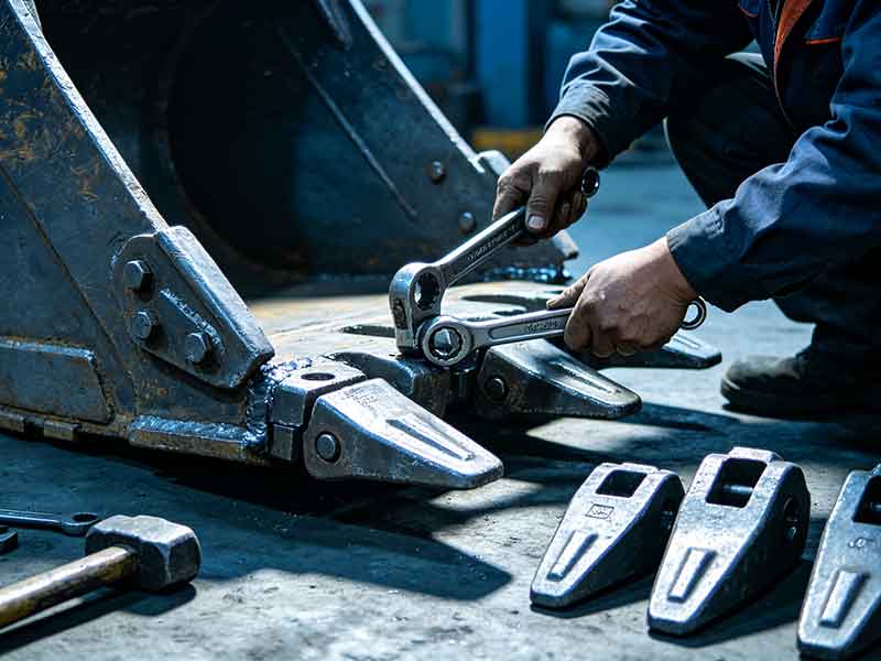 Properly Install and Replace Bucket Teeth